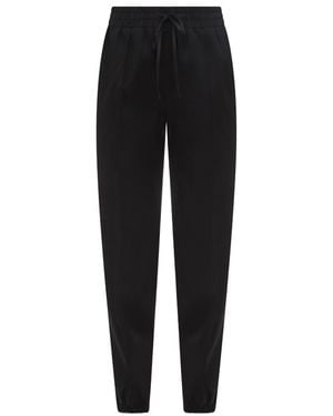 Jil Sander High Waist Drawstring Track Pants - Black