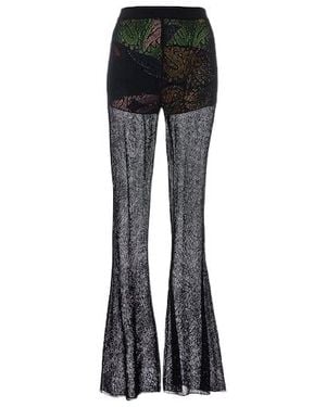 Etro Cotton Lace Flared Pants - Black
