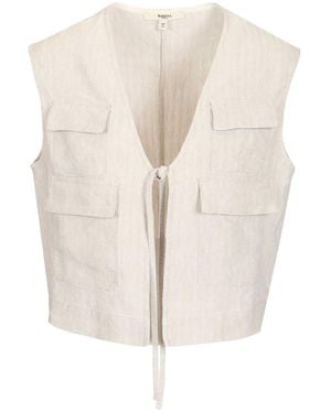 Barena Multi Lisca Tie-Front Vest - White