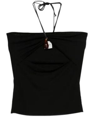Nanushka Cutout Strap Bandeau Top - Black
