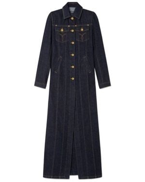 Versace Cotton Denim Coat - Blue