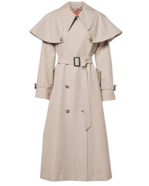 Altuzarra Billie Caped Virgin Wool Trench Coat - Natural