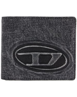 DIESEL Holi-D Bi Fold Coin S 3D Leather Wallet in Blue for Men | Lyst