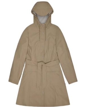Rains Zipper Hooded Raincoat - Natural