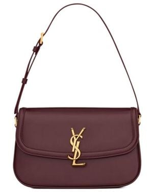 Saint Laurent Solferino Medium Shoulder Bag - Purple