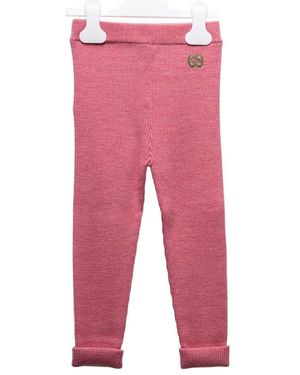Gucci Logo-Embroidered Ribbed-Knit Leggings
