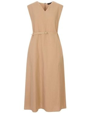 Fabiana Filippi V-Neck Dress - Natural