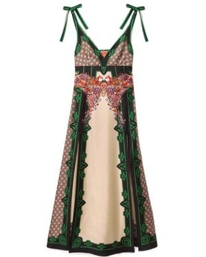La DoubleJ La Favorita Printed Silk-Twill Halterneck Maxi Dress - Multicolour