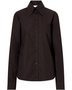KHAITE Cotton-Poplin Shirt - Black