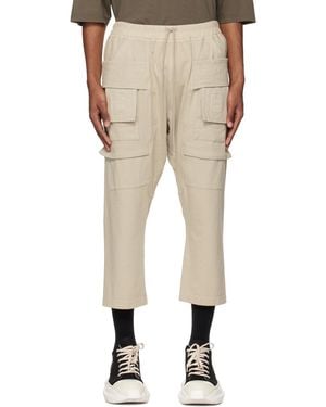 Rick Owens Plain Jersey Casual Trousers - Natural