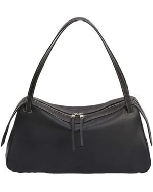 Jil Sander Zip-Up Shoulder Bag - Black