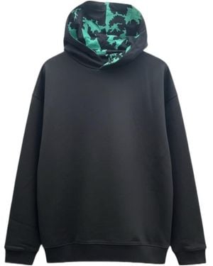 Dries Van Noten Floral-Print Hoodie - Blue