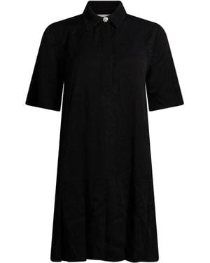 Ganni Solid Color Flared Skirt - Black