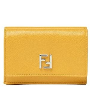 Fendi Ff Mini Trifold - Yellow