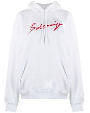 Balenciaga Back Pulled Hoodie - White