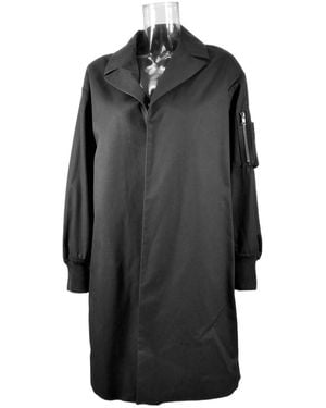 Moschino Logo Trench Coat - Gray