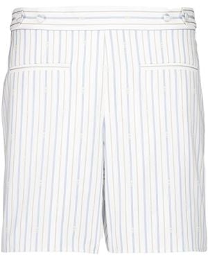 McQueen Striped Pyjama Shorts - White