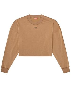 DIESEL Logo-Detail Cropped Sweatshirt - Natural