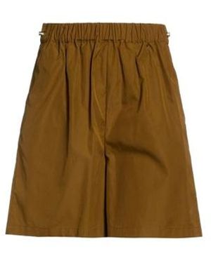 Max Mara Elastic-Waist Wide-Leg Shorts - Natural