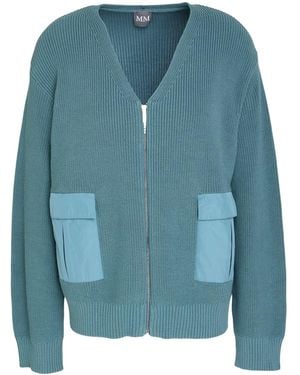 Max Mara Solid Knit Cardigan - Blue