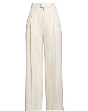 Isabel Marant High-Waisted Striped Wide-Leg Pants - White