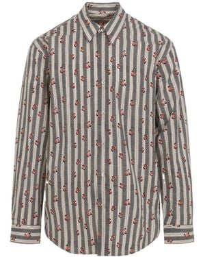 Dries Van Noten Collared Long-Sleeved Shirt - Grey