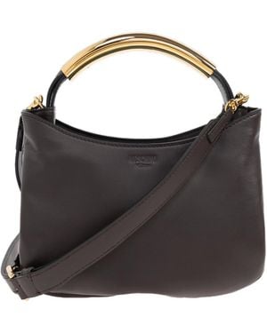 Moschino Logo Detailed Top Handle Bag - Black