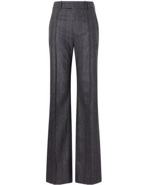Nili Lotan Plaid Casual Trousers - Grey