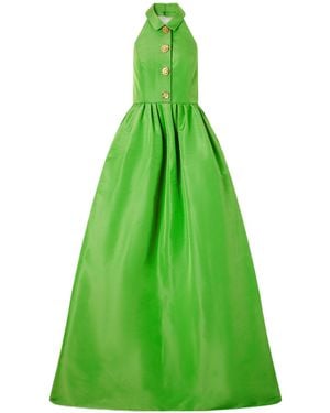 Carolina Herrera Silk-Faille Gown - Green
