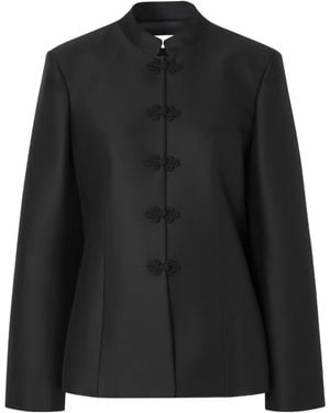 Rohe Wool Blend Casual Jacket - Black