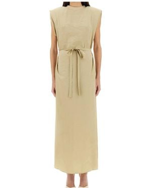 Alysi Belted Sleeveless Maxi Dress - Natural