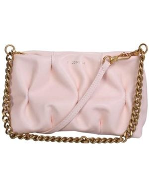 Coccinelle Chain-Handle Leather Satchel Bag - Pink