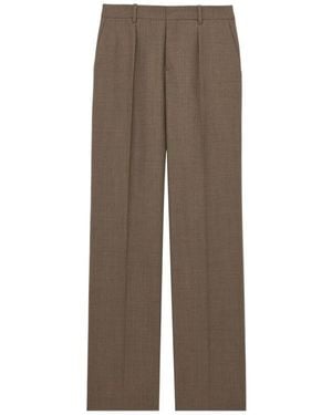 Saint Laurent Pantalon En Laine - Brown