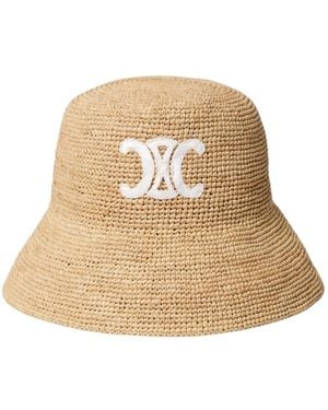 Celine Triomphe Bucket Hat - Natural