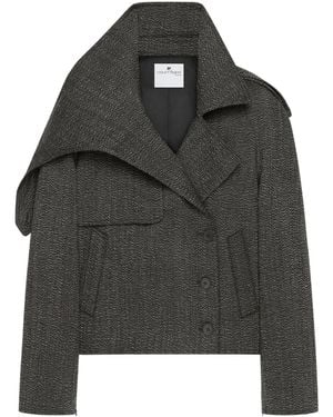 Courreges Courrges Oblique Short Coat - Black