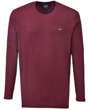 Paul & Shark Logo Details T-Shirt - Purple