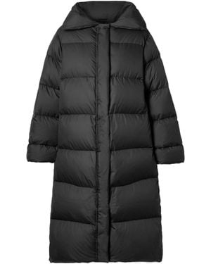 Nili Lotan Long Sleeve Cotton Coat - Black