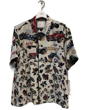 Sacai Pattern-Printed Short-Sleeved Shirt - Black