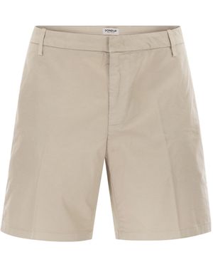 Dondup Manheim Gabardine Bermuda Shorts - Natural