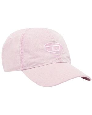 DIESEL Oval D Logo-Embroidered Baseball Cap - Pink