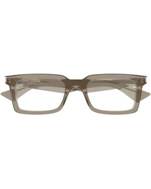 Saint Laurent Eyewear Rectangle Frame Glasses - White
