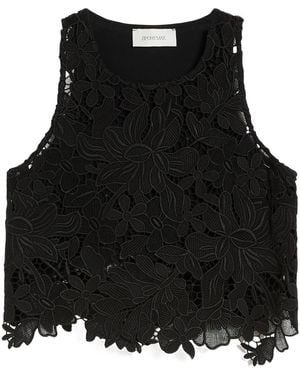 Sportmax Vasto Floral Embroidered Crewneck Top - Black