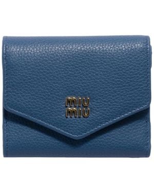 Miu Miu Small Leather Wallet - Blue