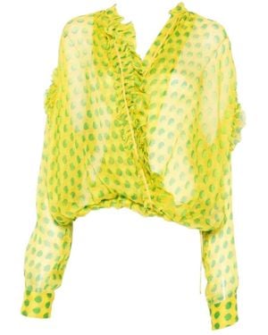 Dries Van Noten Printed Blouse - Yellow