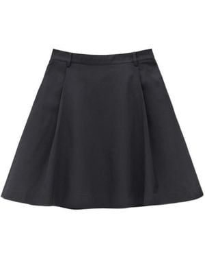 Low Classic Flared Midi Skirt - Black