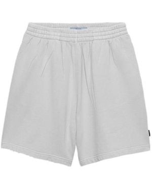 Prada Cotton Fleece Shorts - Grey