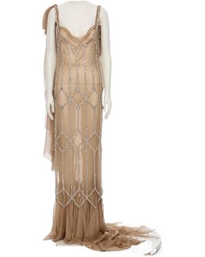 Valentino Suspender Dress - Natural