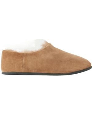 Christen Suede Slippers - Brown