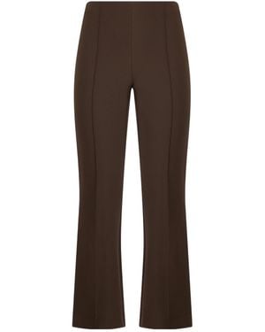 Vince High-Waisted Straight-Leg Trousers - Brown