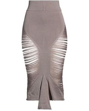 Rick Owens Asymmetrical Wool Skirt - Gray